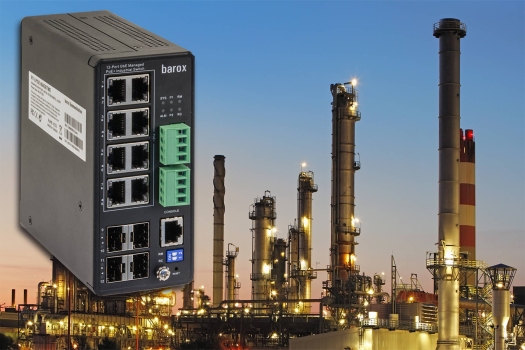 PKE Gulf WLL select barox Ethernet video switches for flagship  oil refinery project